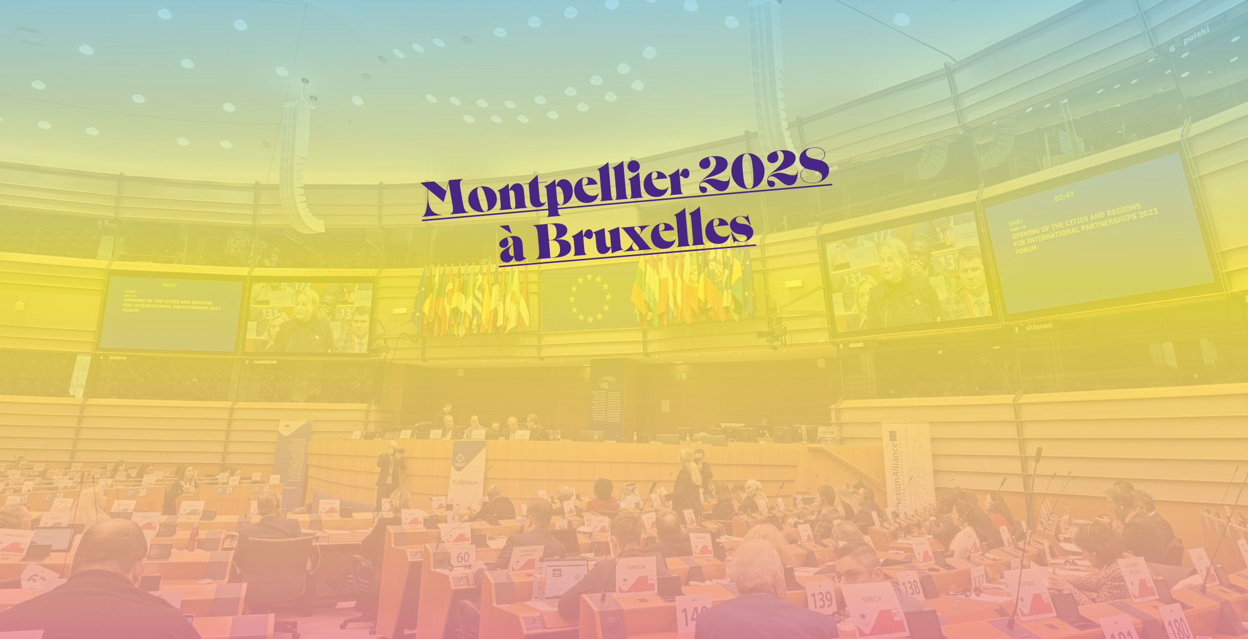 Montpellier 2028 au Parlement Européen à Bruxelles